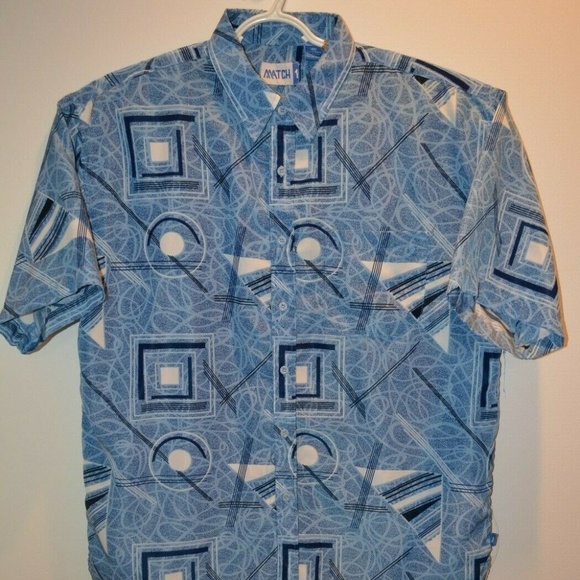 MATCH 1  Men's Hawaiian-Style Geometric Size XXL - Picture 1 of 8